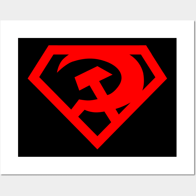 communist superhero Wall Art by Suva